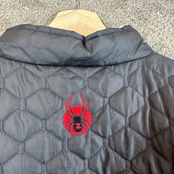 Spyder Team Venom Black Quilted Jacket Coat Puffer Winter Ski Youth Size 18 - Picture 5 of 13